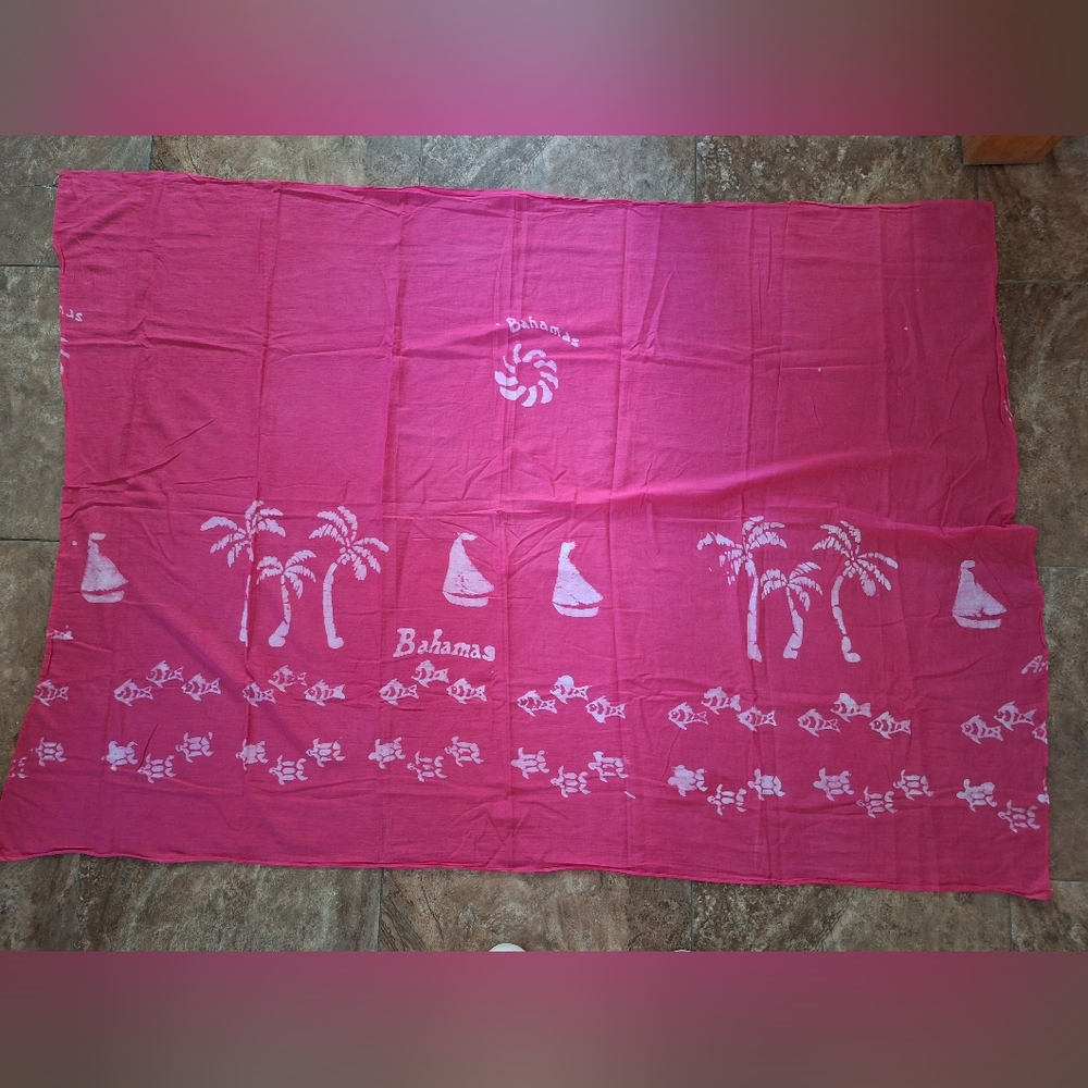 Pink Bahamas Women Swim Sarong